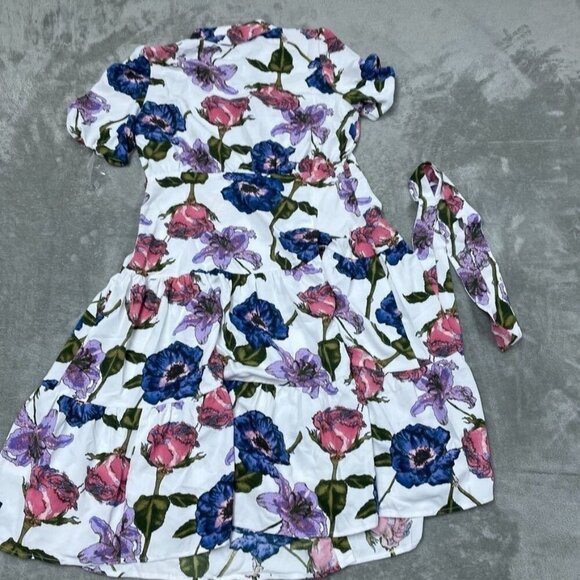 Nicole By Nicole Miller Floral Print Button-Up Dress Size M a0549 - Picture 8 of 9